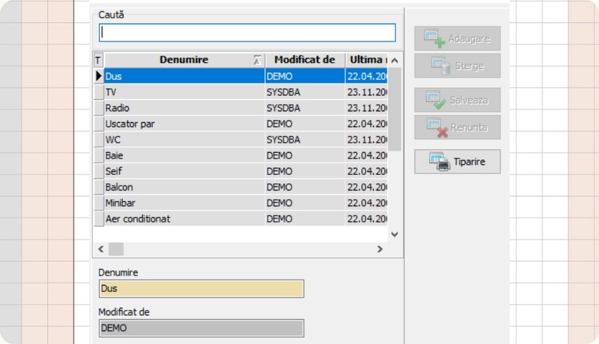 facilitati camere, soft hotelier