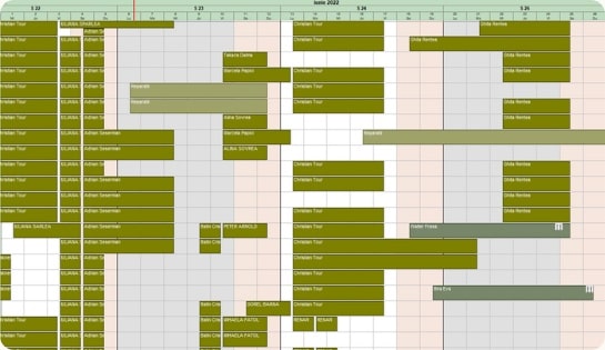 coduri de culoare, rezervari soft hotelier