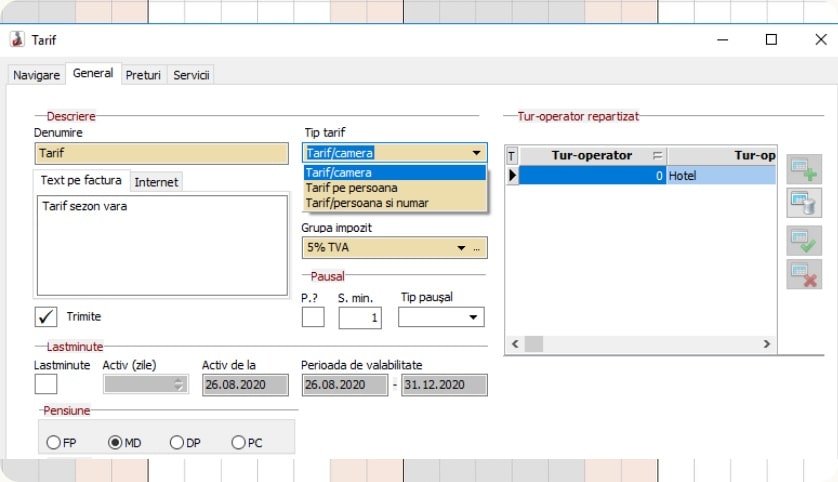 tarife automate vilicotel