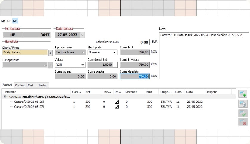 tarife manuale, soft hotelier vilicotel
